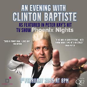 An Evening With Clinton Baptiste at Theatre by QE2 Shows and Theatrical Plays