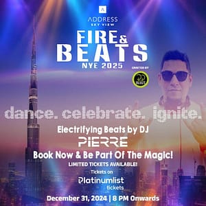 Fire & Beats New Years 2025 - Sky View Level 54 in Dubai New Years Eve Events