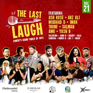 The Last Laugh at Jumeirah Beach Hotel in Dubai Comedy Events