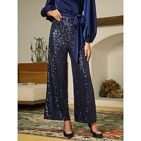 Sequin Full Length Elegant Party Pants